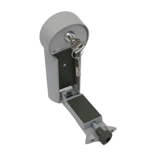 Selector a llave con mecanismo de desbloqueo para cable metálico